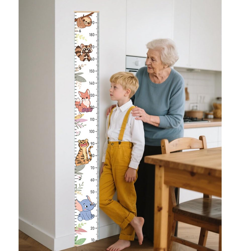 Oaygat Baby Height Growth Chart Wall Hanging Measuring Ruler for Kids Removable Kids Measuring Wall Chart Portable Baby Growth Charts - Image 2