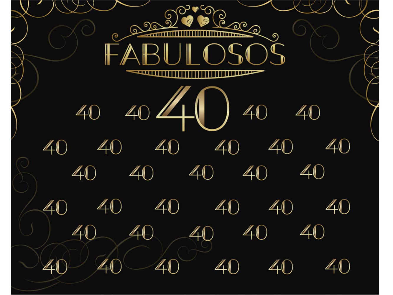 Oedim Photocall X-Banner Extensible 100% Fabulosos 40 | 335x200cm| Regalos para Cumpleaños | Photocall Económico y Original | Ideas para Regalos | Regalos Personalizados de Cumpleaños