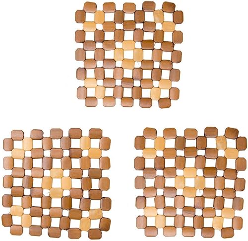 TOFL - Juego de 3 salvamanteles de bambú (3, 60 rectangulares)