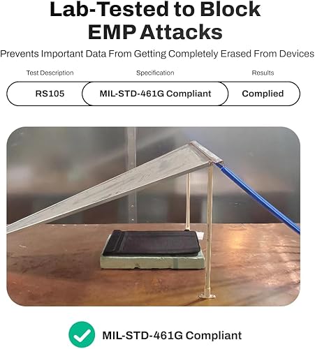 Miniatura 5 de DefenderShield Bolsa Faraday para teléfono celular y escudo de ataque EMP, bolsa completa de protección de datos y privacidad de bloqueo de señal