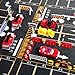 NUOBESTY 104Pcs Kids Traffic Road Signs Playset with Mini Roadblocks Cones Crosswalk Signals Educational Toy for Outdoor Play