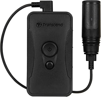 Transcend 64GB, DrivePro Body 60, Body Camera, Wi-FI & Bluetooth, GPS, IP67 Weatherproof, 10-Hour Battery Life, Tethered Camera, Ideal for Law Enforcement & Security - TS64GDPB60A
