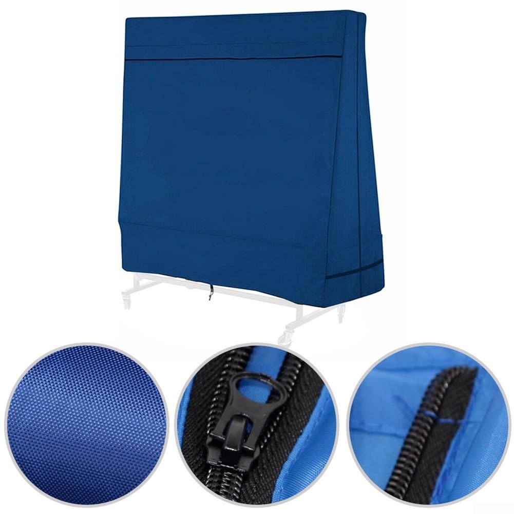 Copertura per tavolo da ping pong, tessuto Oxford 600D, impermeabile, antivento, antipolvere, con cerniere, per uso interno ed esterno, 160 cm x 160 cm x 85 cm, dimensioni standard, adatta alla