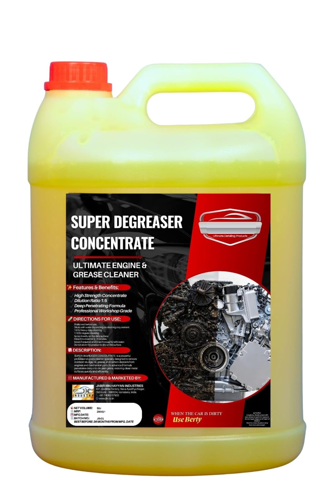 Super Degreaser Concentrate | Heavy Duty Industrial Cleaner | 1:5 Dilution Ratio for Powerful Cleaning | Removes Tough Grease, Oil & Grime | Multipurpose Cleaner for Kitchen, Garage & Machinery-picture-20
