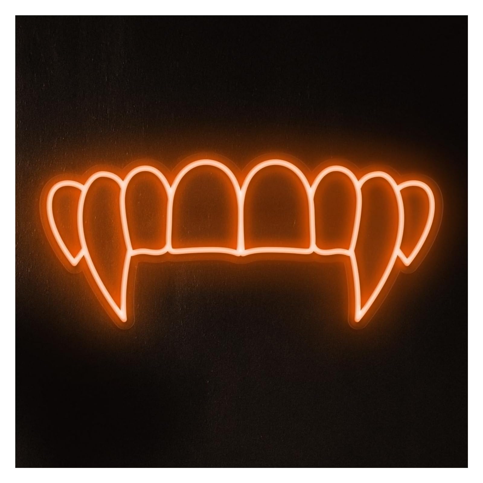 RONGCH Hanging Art Signs Vampire Teeth Neon Sign, Suitable for Cafe Wall Art Decor with Brightness Adjustable 46cm