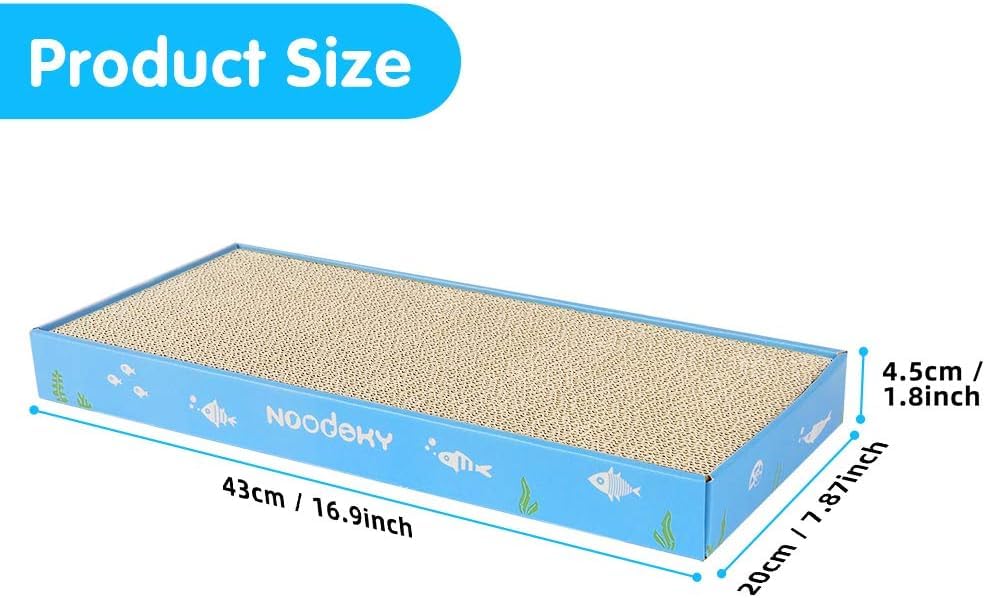 3Pcs Cat Scratching Pads, Double-Sided Corrugated Horizontal Cat Scratcher Cardboard, Scratch Board