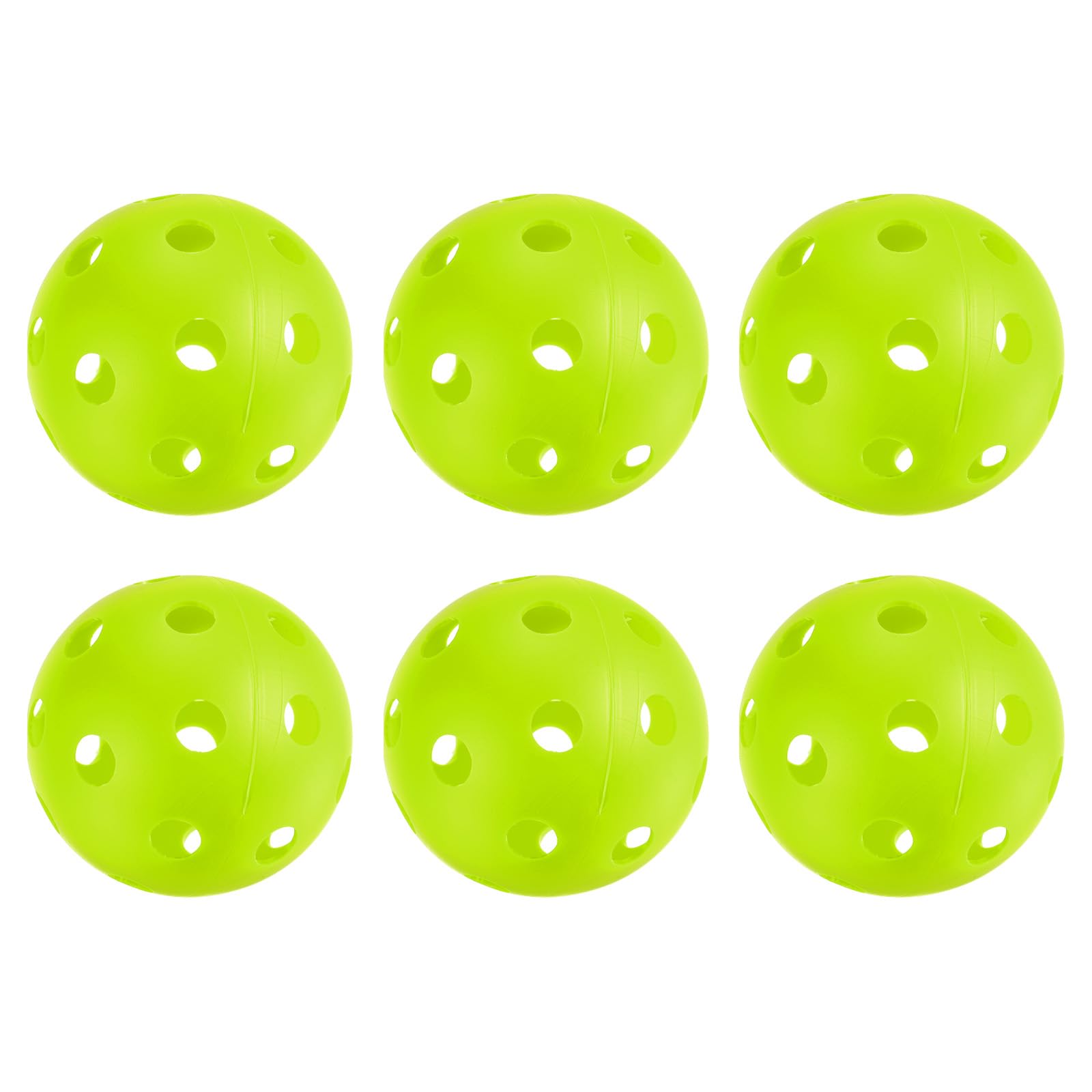 PATIKIL Outdoor Pickleball Balls 26 Holes Pickleball 6 Pack Pickleball Balls for Amateurs Indoor and Outdoor Sport Yellow Green
