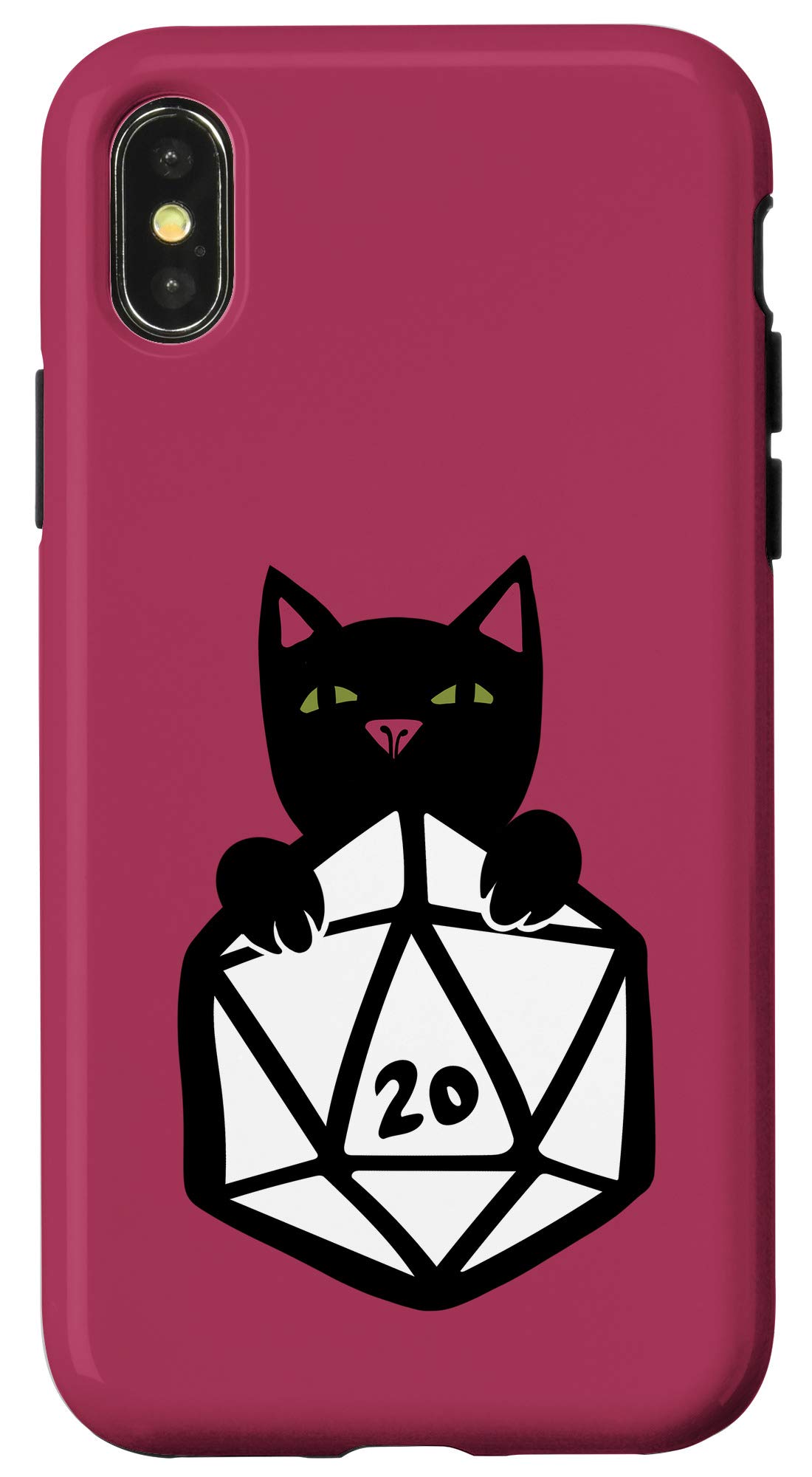 iPhone X/XS D20 Kitty Cat gamer Case