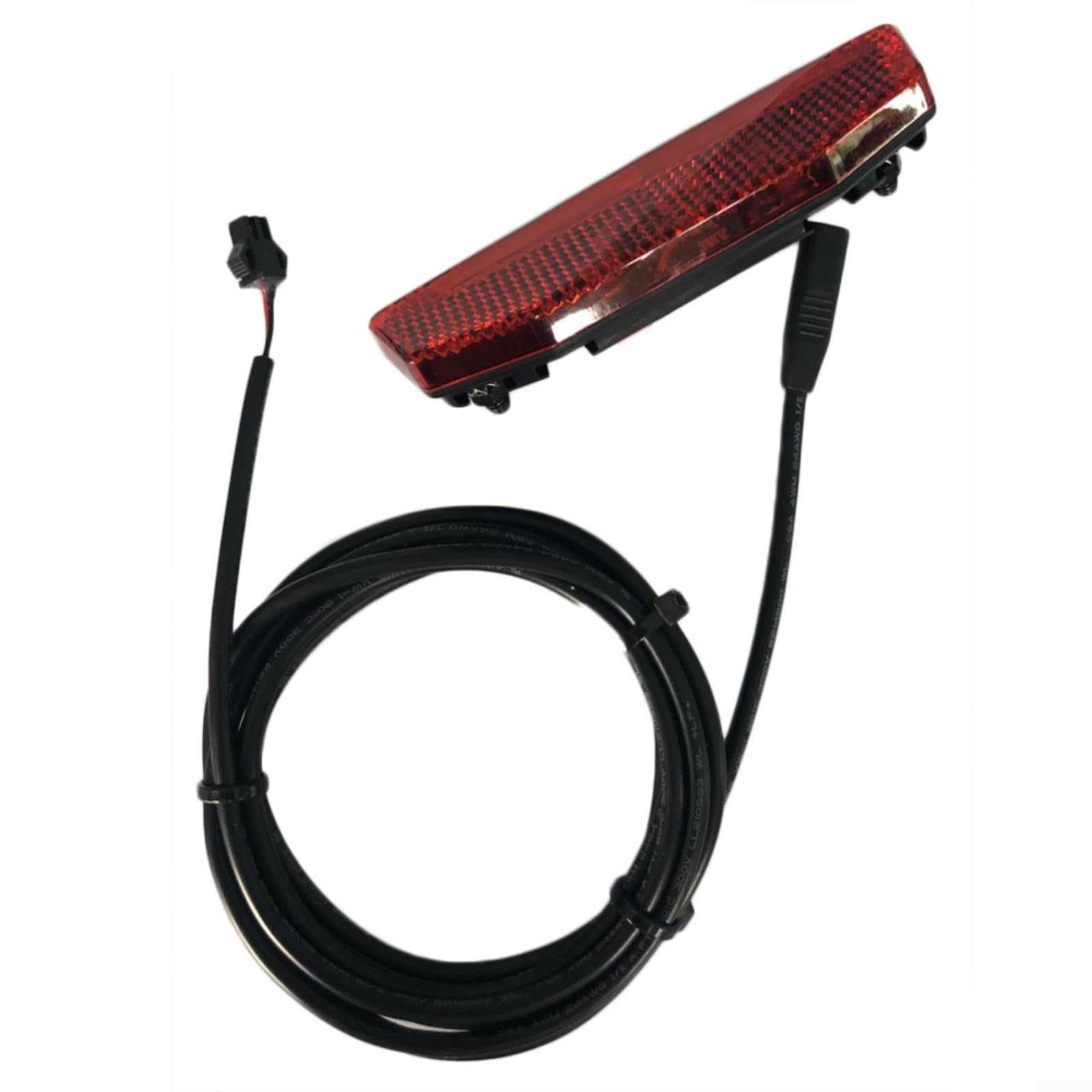 Fanale posteriore a LED 36 V 48 V per bicicletta elettrica e scooter elettrico, alloggiamento ABS, cavo da 120 cm, connettore SM, luce di sicurezza rossa