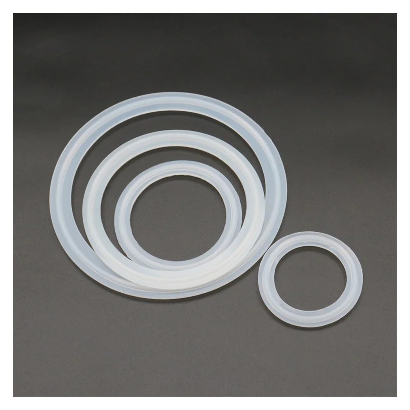 ZHGUIMING Junta de férula de triple abrazadera, arandela de sellado de grado sanitario, for cerveza casera, 1", 1,5", 2", 2,5", 3", 4", 6" y 8" de silicona(FKM,10PCS_133MM-145MM)