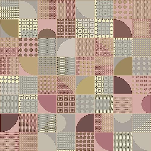 VEELIKE Papel Pintado Geometrico Abstracto Bloques Construcción P...