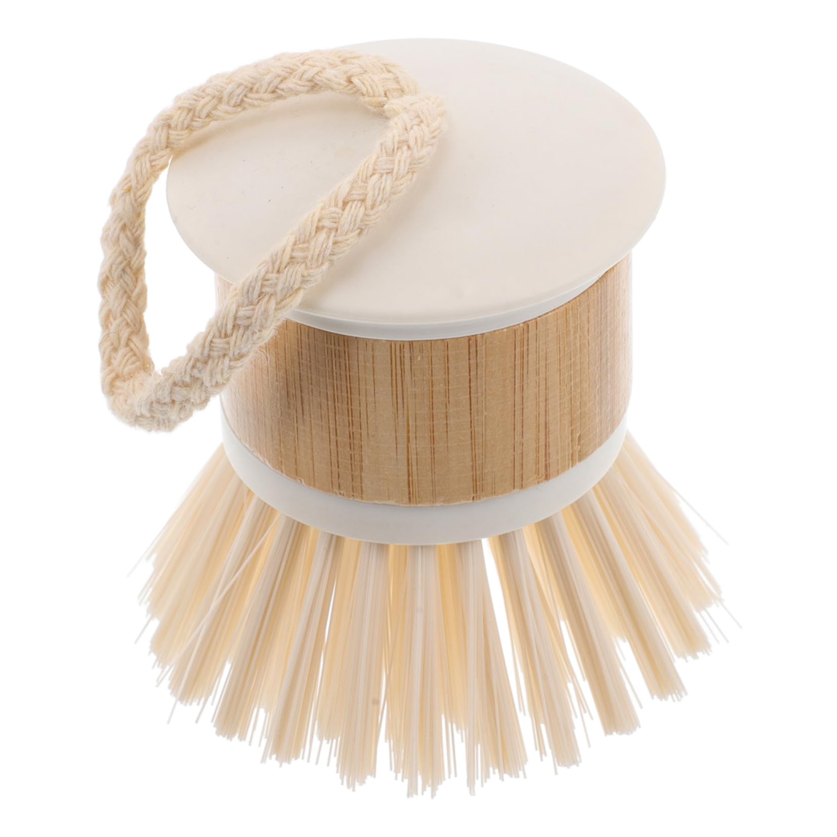 OUNONA Bamboo Wood Dish Brush Oven Cleaning Brush for Kitchen Pot Pan Scrubber Skillet Scrubber Crevice Cleaner