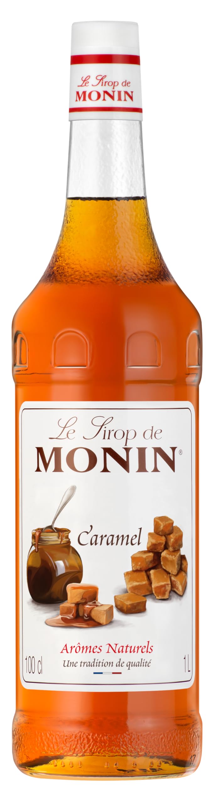 MONIN-SET Café 5+5 | 5 Liter Kaffee Sirup + 5 x Pumpen - Karamell, Vanille, Praline-Nuss, Haselnuss, Weisse Schokolade (5 x 1,0l)