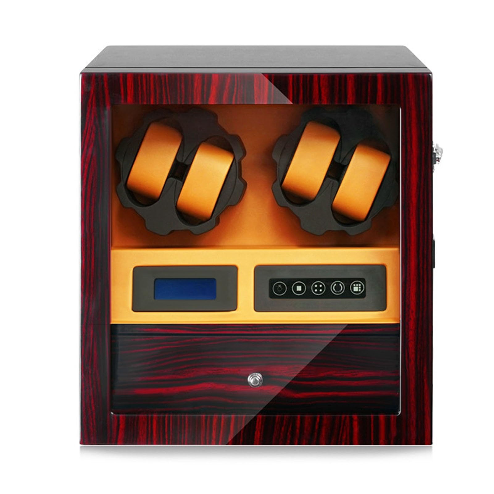 WMYYZYQ Watch Winder Watch Winders Automatic Mechanical Watch Shaker Vertical Smart Winding Box Silent Motor Watch Rotating Device Multi-Slot Watch Storage Case Organiz,A-A