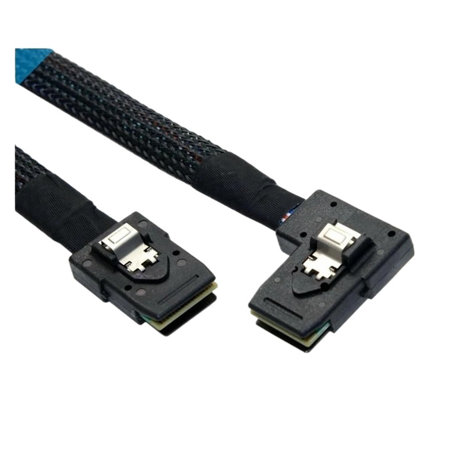 Kabel serwerowy ultracienki płaski lewy wygięty 90 stopni MI NI S*A*S 36-pinowy SFF-8087 do 8087 kabel do transmisji danych 40 cm 80 cm (70 cm)