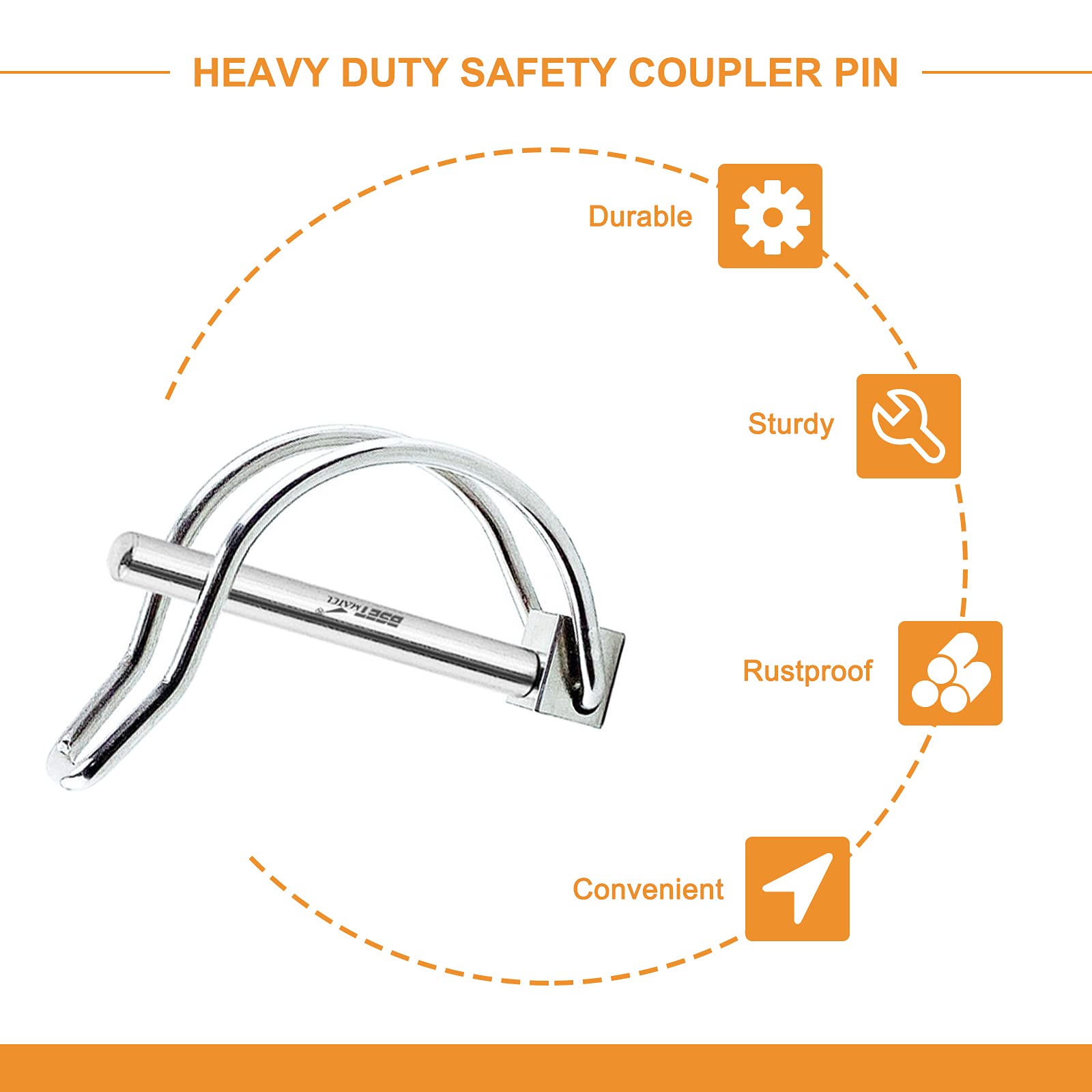 Perno A Sgancio Rapido In Acciaio Inox 316 - Doppia Linea A D Per Rimorchi, Barche E Carrelli - Foto 3