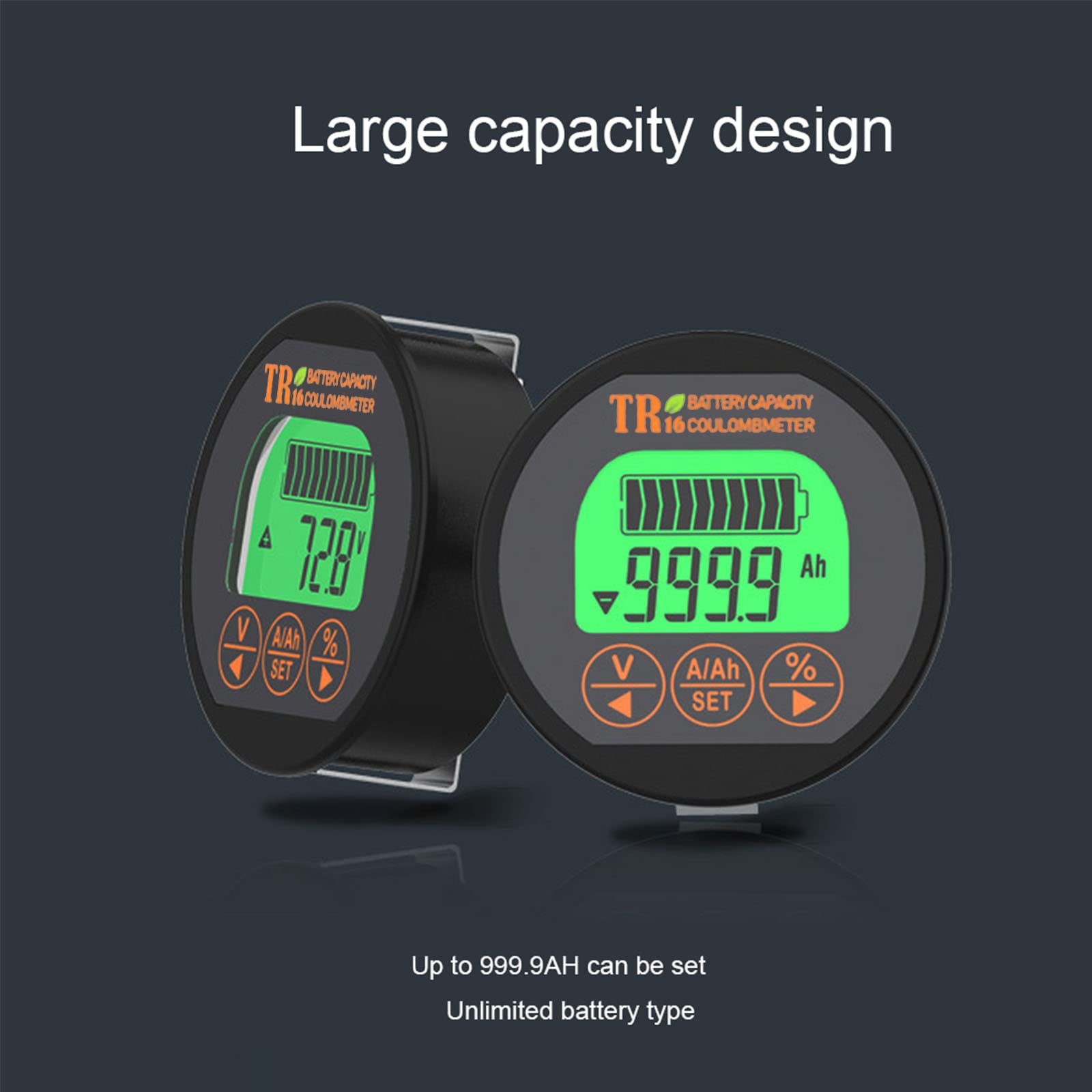 Testeur de capacité de batterie avec écran LCD et fonction mémoire TR16