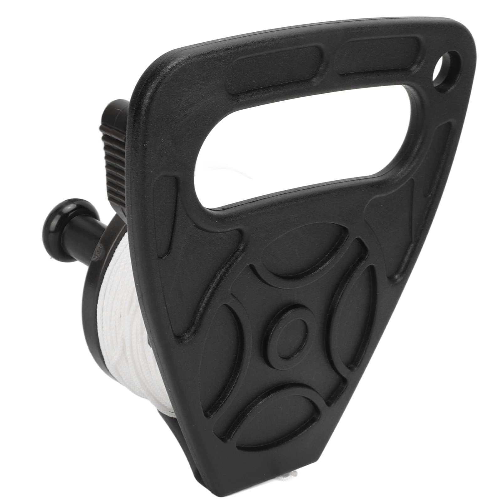 Diving Reel Spool Efficient Dive Rope Reel for Cave Exile Diving with 46m White Wire for Snorkeling and Water Sports (Black Pulley)