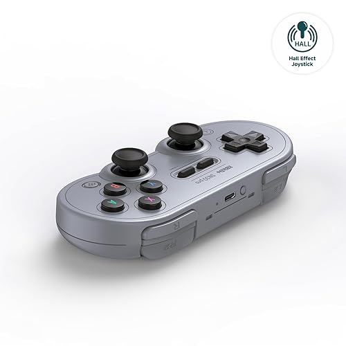 Miniatura 3 de 8BitDo SN30 Pro Bluetooth Controller, Hall Effect Joystick Update, Compatible with Switch, PC, macOS, Android, Steam Deck & Raspberry Pi (Gray)