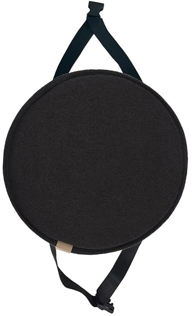 Coussin de tabouret rond galette de chaise bistrot noire 30cm
