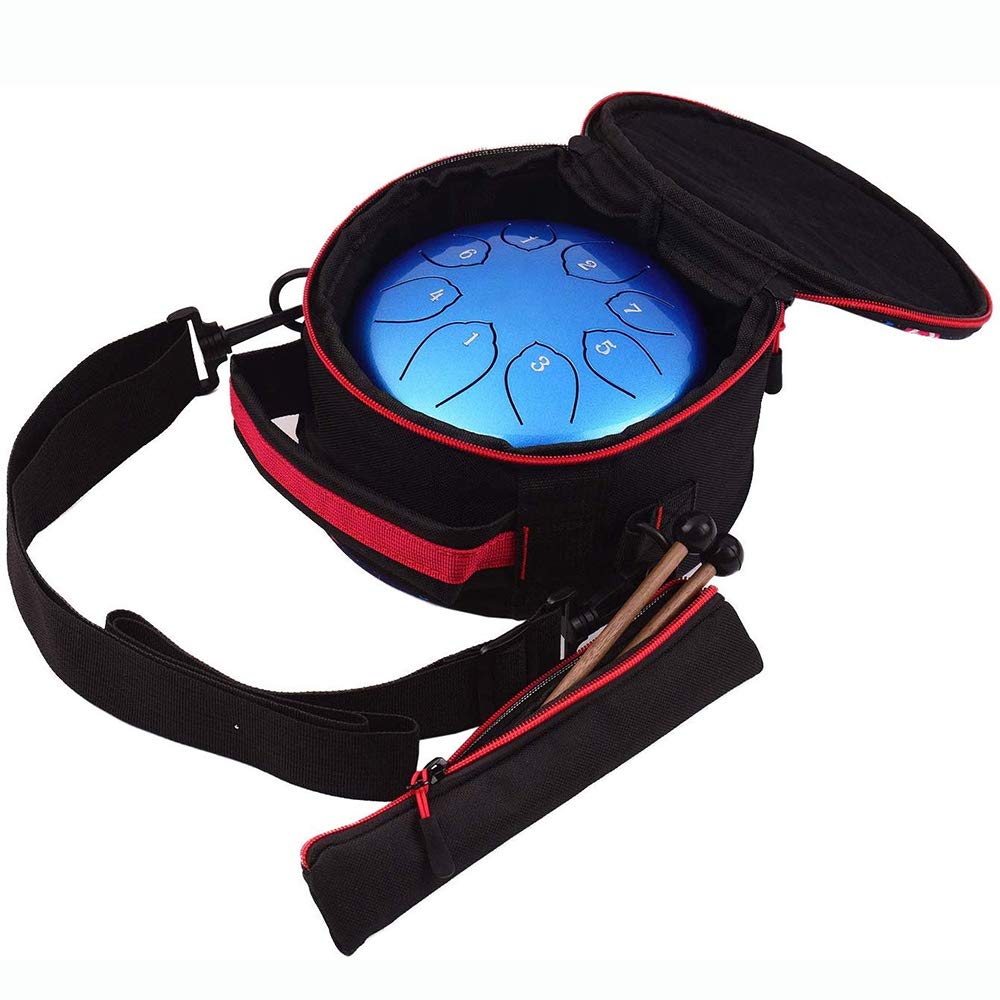 Musfunny Tambor de lengua de acero para niños: tambores de acero de 6 pulgadas y 8 notas, con bolsa para baquetas, funda para dedos, sartén para educación musical, meditación, percusión, instrumentos
