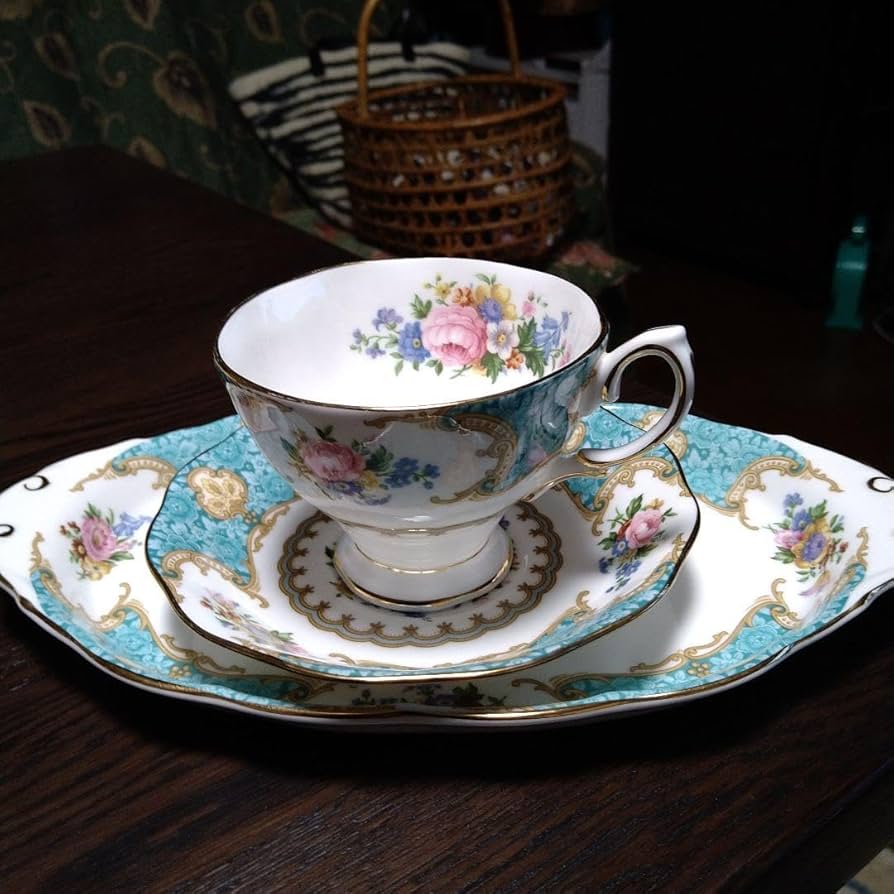 【稀少】ロイヤルアルバート レディーアスコット デザートプレート 20cm 2枚 ロイヤルアルバート レディーアスコット プレート