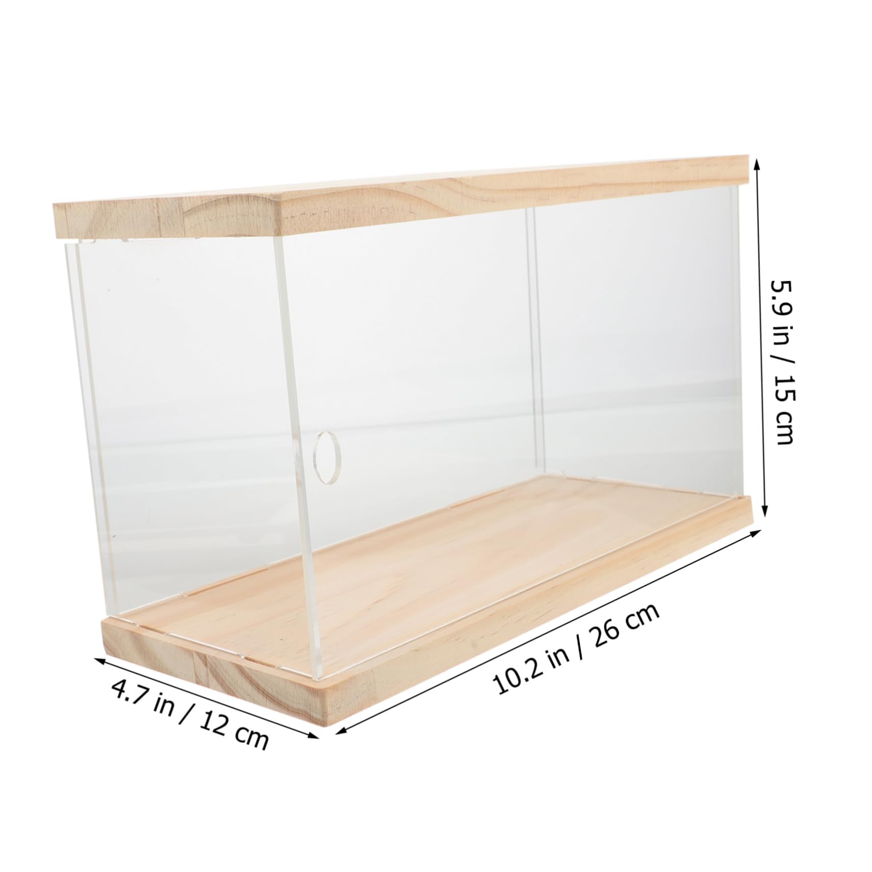 Toyvian Display Box for Dolls and Car Models Transparent Storage Case with Push Pull Door and Easy to Clean Doll Showing Rack for Home Decor