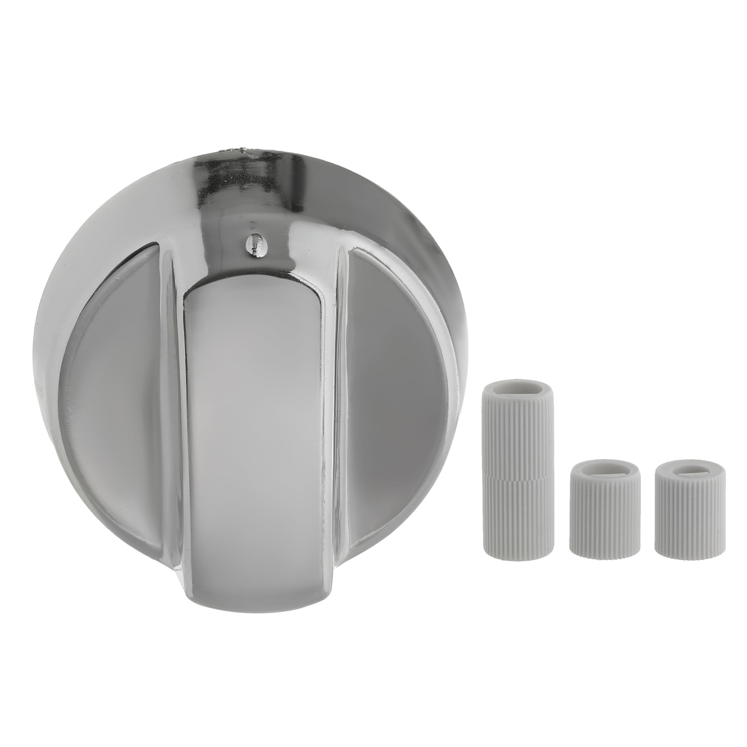 Masterpart Silver Cooker Oven Universal Hob Control Knob With Adaptors Compatible With Bosch, Neff Cookers & Ovens