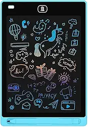 Tablet LCD Infantil 12 Polegadas, Lousa Mágica de Escrita Colorida, para Desenho e Estudo (Azul)