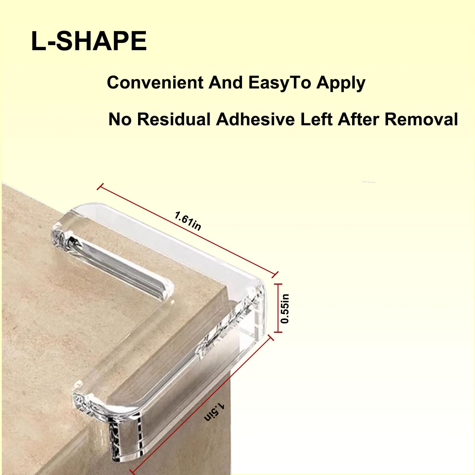 OKETHERMO Transparent Corner Protectors, Baby Protection, Furniture Corner Protectors, Child Protection Corner Guards for Furniture, Tables and Sharp Corners (L-Shape/12PCS)