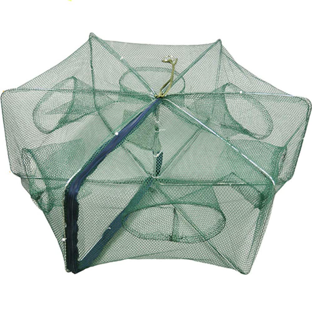 Photo 1 of 1/2 Pcs Fishing Bait Trap Foldable Crab Crayfish Fish Minnow Crawdad Shrimp Net Cast Portable 1Pc 6 holes