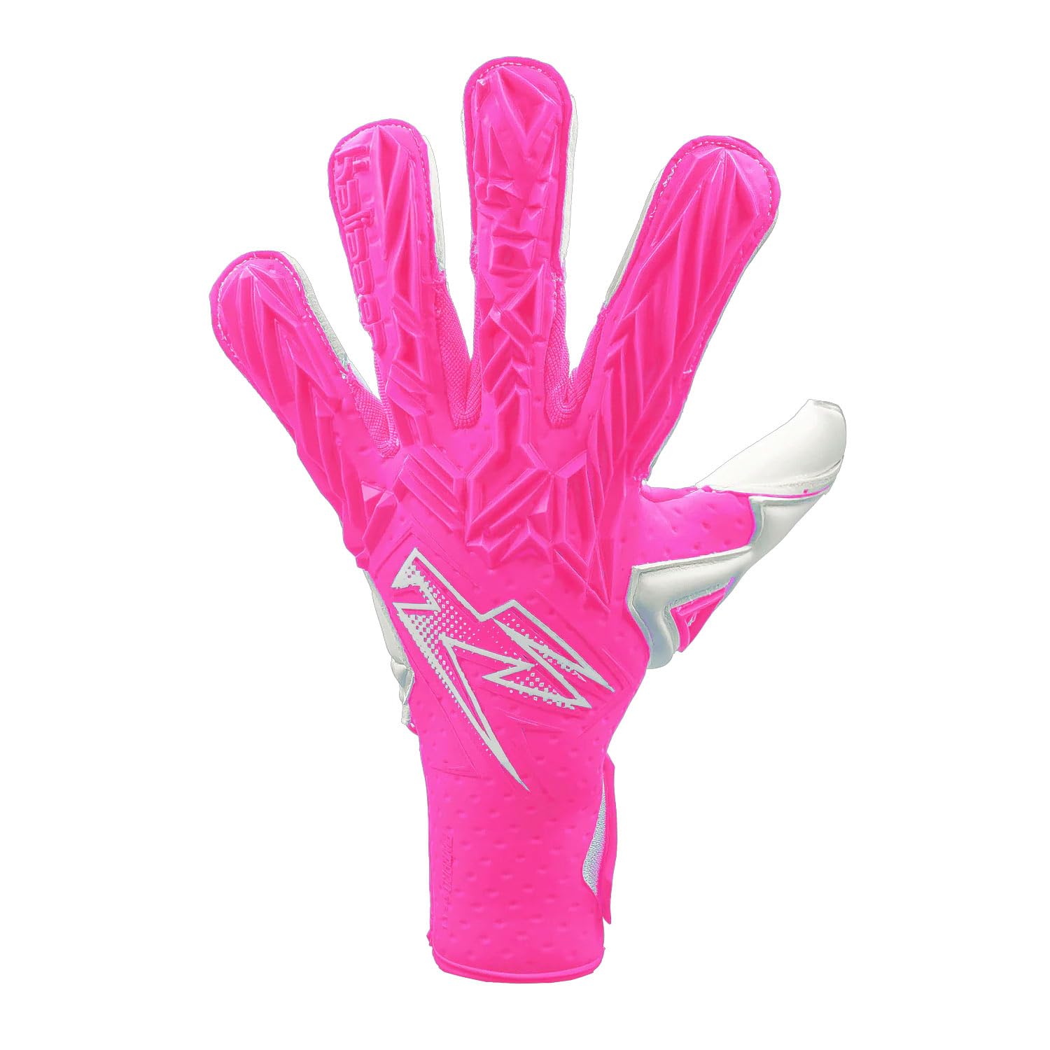 Kaliaaer PWR Pro RE MIX Sekure Junior Goalkeeper Gloves Size 5 Highlighter Pink