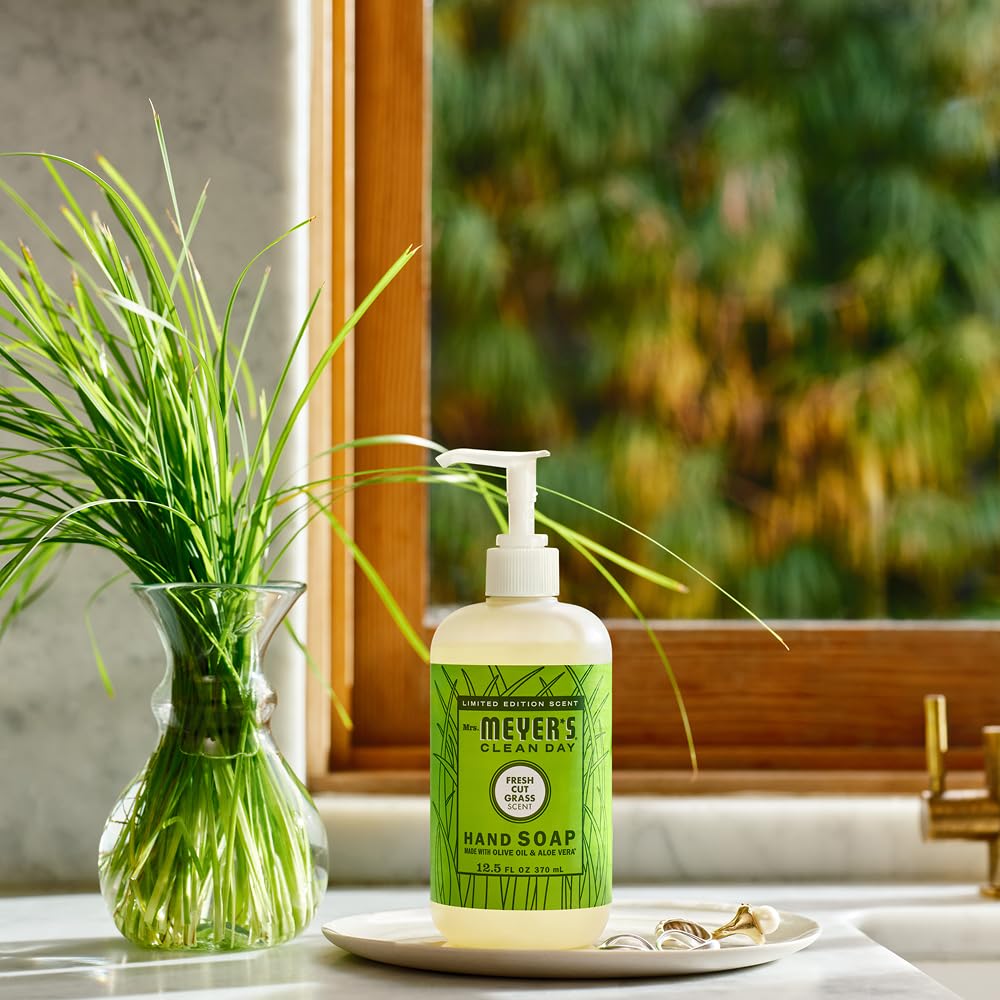 glutathione soap meyers MRS. MEYER'S CLEAN DAY Hand Soap, Fresh Cut Grass Scent, 12.5 Fl Oz Bottle : Beauty & Personal Care Memory