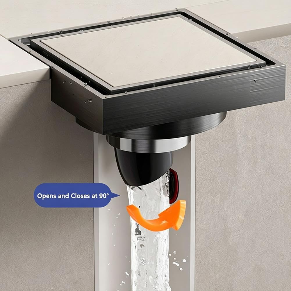 Drenaje de Piso para Ducha de 10 cm, Filtro de Desagüe de Latón