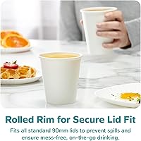 Vista 5 de GUSTO [Paquete de 100 tazas calientes de papel, tazas de café, 12 onzas, paquete anteriormente cómodo)