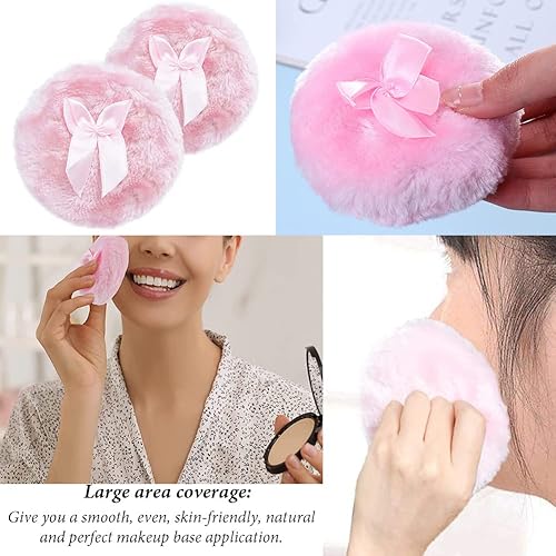 Miniatura 7 de AKOAK 2 esponjas grandes y esponjosas, 4 pulgadas, súper suave, lavable, reutilizable, esponjosa, esponja de belleza facial, solo para mujeres, con