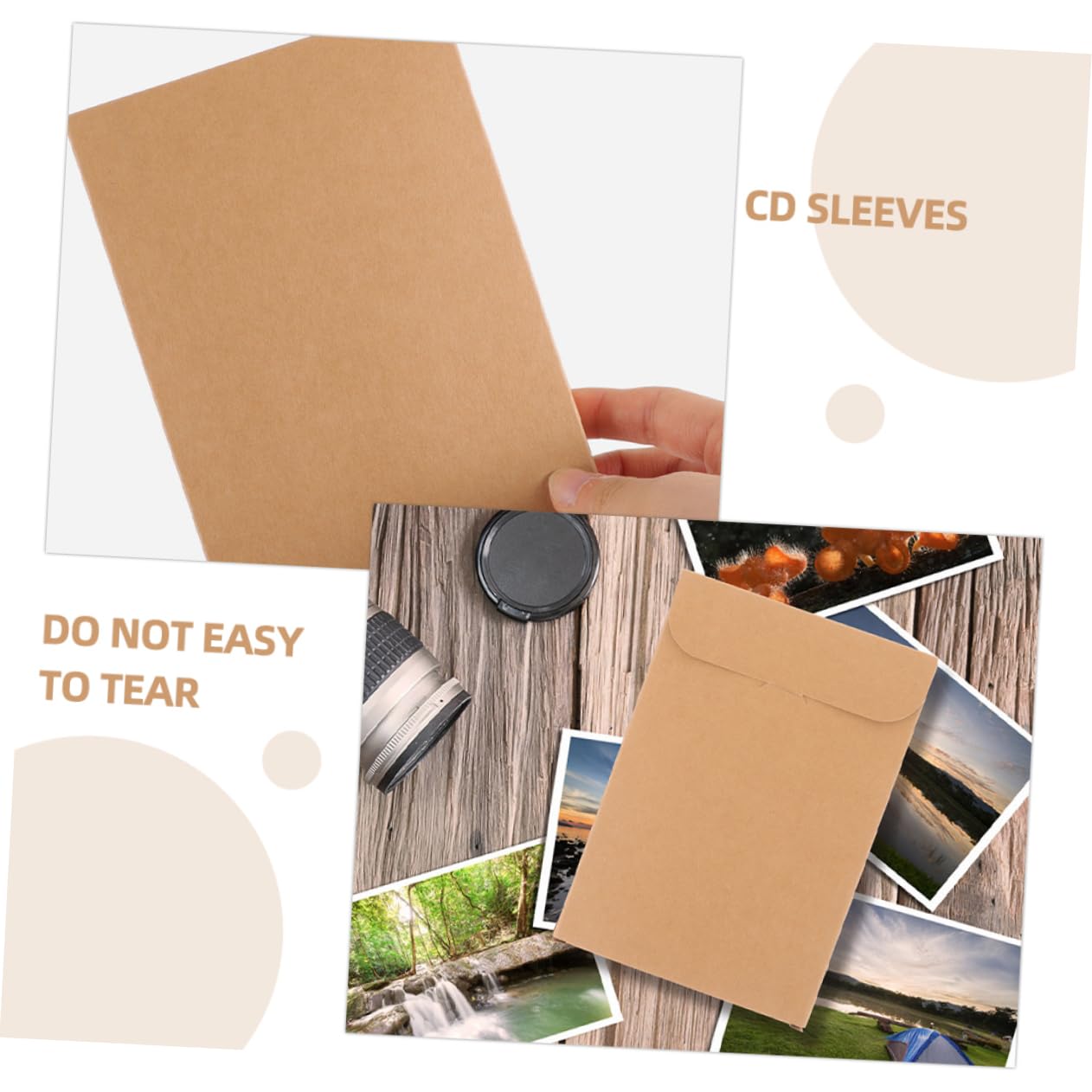 100pezzi Buste Carta per CD e Dvd Sacchetti per Imballaggio e Conservazione Protezione da Polvere e Graffi per Archiviazione e Trasporto di Dischi