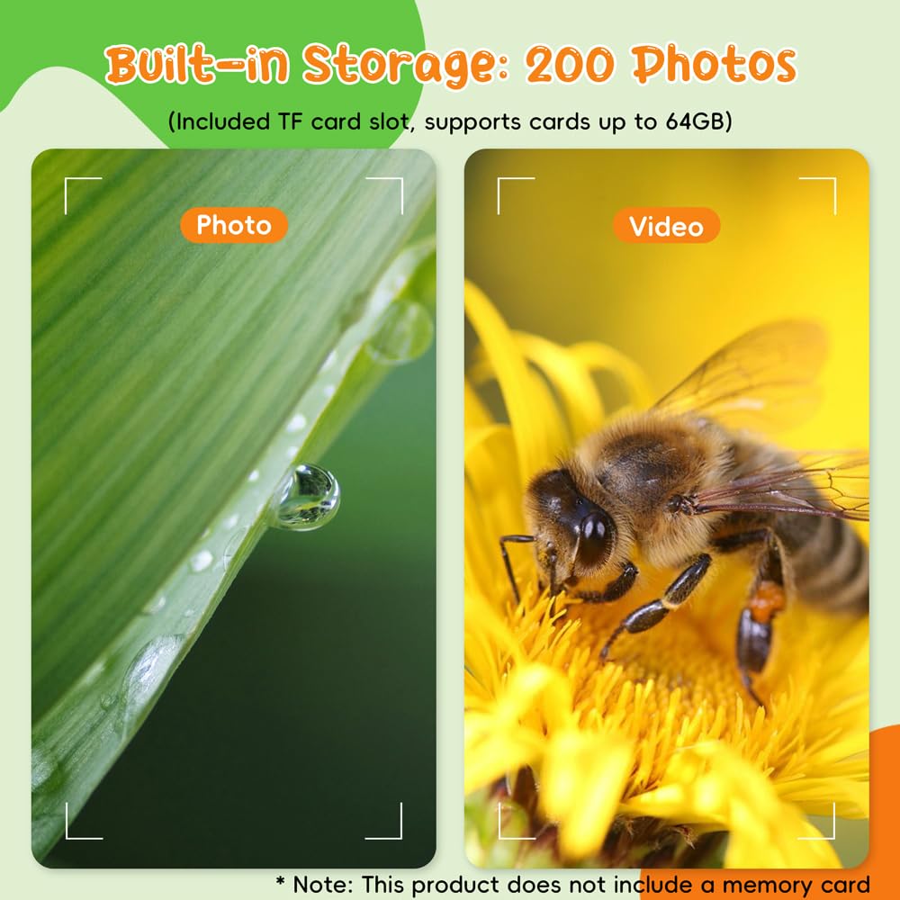 1000X Microscopio Bambini, Temodu Microscopio Digitale Bambini da 2.4‘’, con 8 luci LED Regolabili, può essere utilizzato come regalo di compleanno o di Natale 3 agli (White+Yellow)