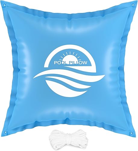 Almohadas de piscina para piscinas sobre el suelo, 4 x 4 pies, fundas de aire para piscina de invierno, resistente al frío, kit de cierre de piscina