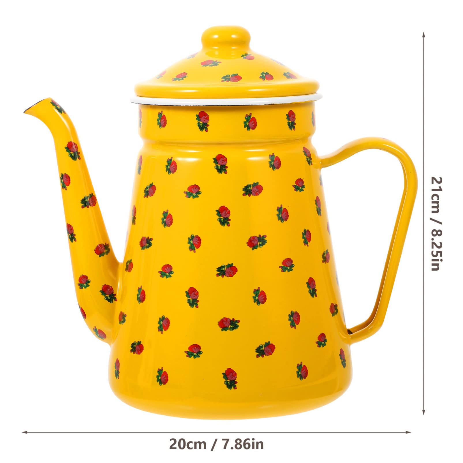 HOMSFOU Emaille Wasserkocher, Vintage Kaffeekanne, für das Lagerfeuer, Verschiedene Farben, 1.5L