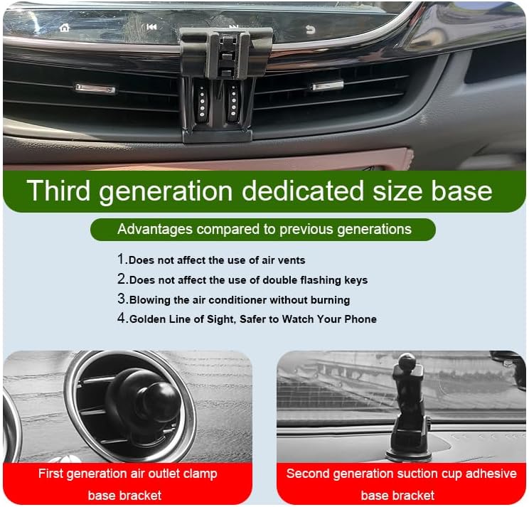 Car Phone Holder for Buick Envision Auto Accessories [Only for 2016-2020 Envision] [Auto Lock Hands Free Cell Phone Mount Car fits for iPhone & All Smartphones] image 5