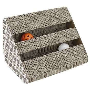 Cat Scratcher Lounge with Ringing Balls, 28x18x18CM