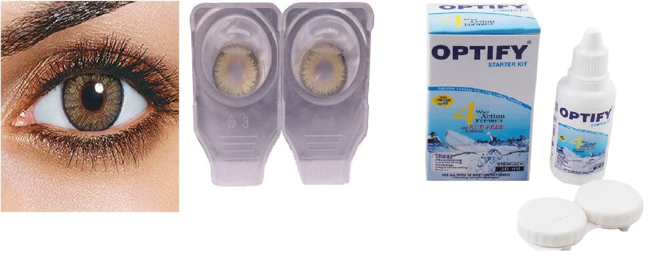Optify Combo Pack Monthly Color Contact Lenses With Solution (Zero Power,Hazel) (B0BLNDL6GL) Amazon Price History, Amazon Price Tracker