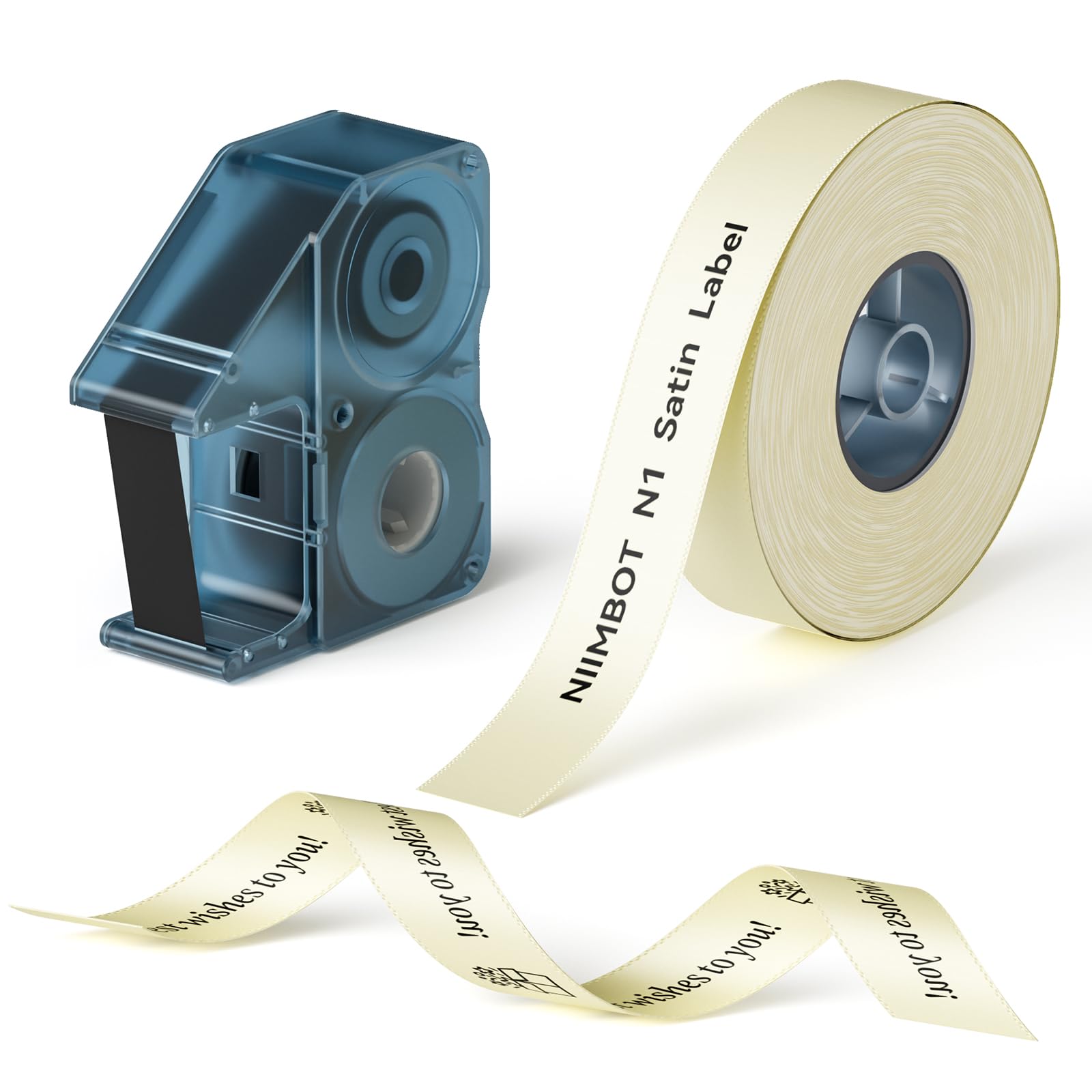 NIIMBOT Ribbon Labels 14mm Wide-5.1m Long,Only for N1 Label Maker,Durable Soft Material,Waterproof and Wear-Resistance