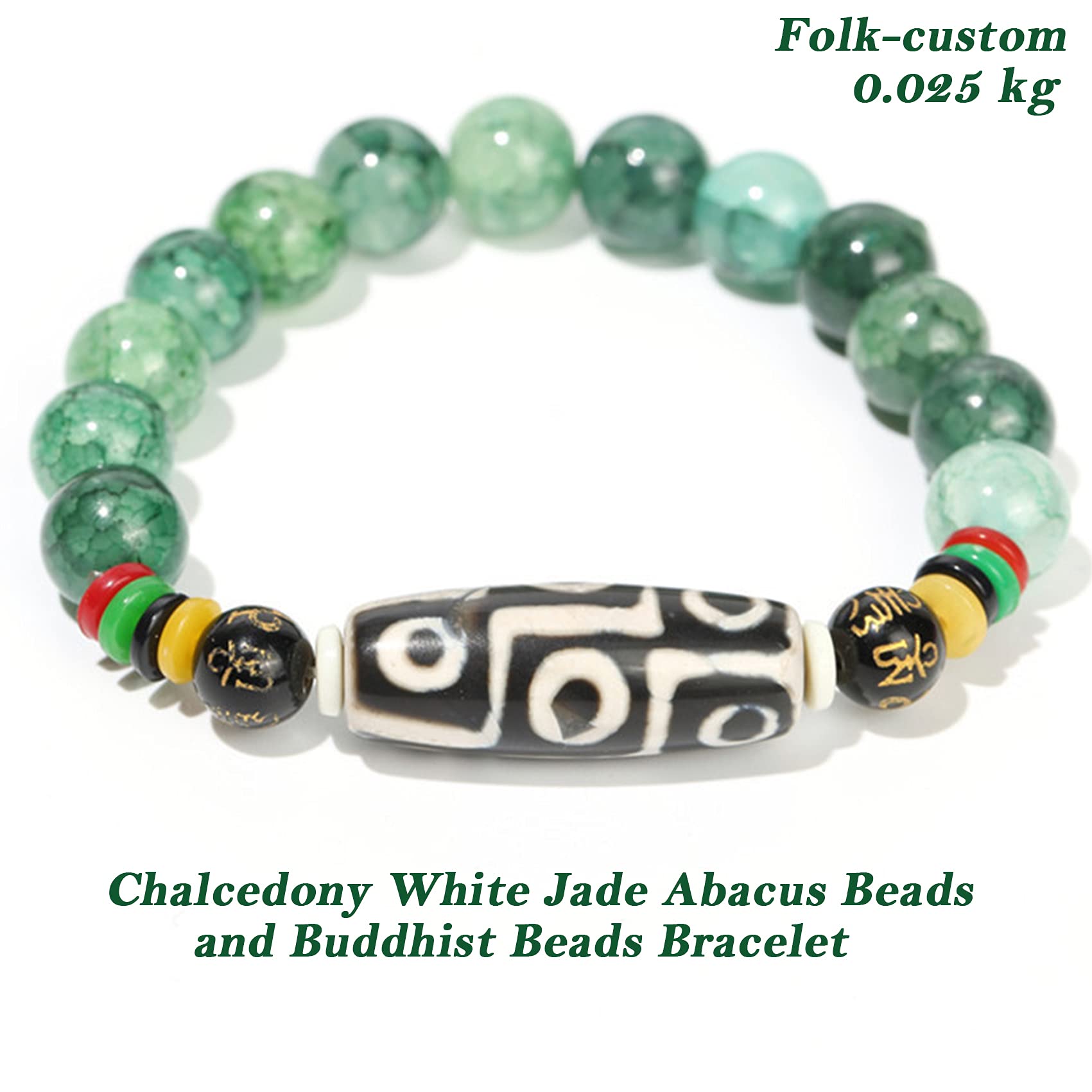 Natürliches Kristallarmband, Achat-Abakus-Armband, Edelsteine, neun Augen, Dzi-Perlen, Gott, Amulett, Chakra, Heilstein, Geld anziehen, Wohlstand, Unisex