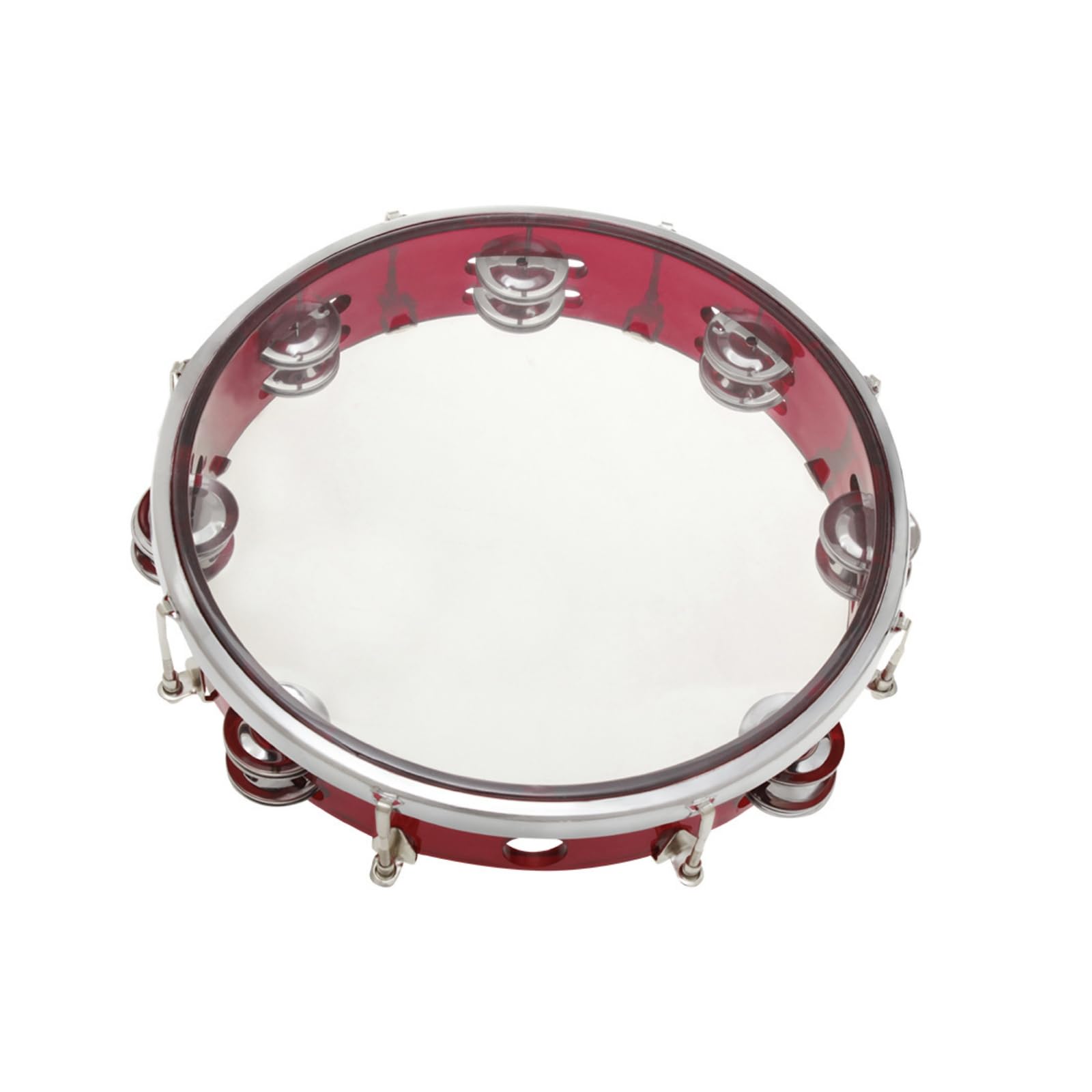 Colcolo Pandereta Infantil Tambor de Mano Percusión con Sonajas Ajustable con Llave Sonajas Metálicas Sonido Brillante y Preciso Adecuada para Educación