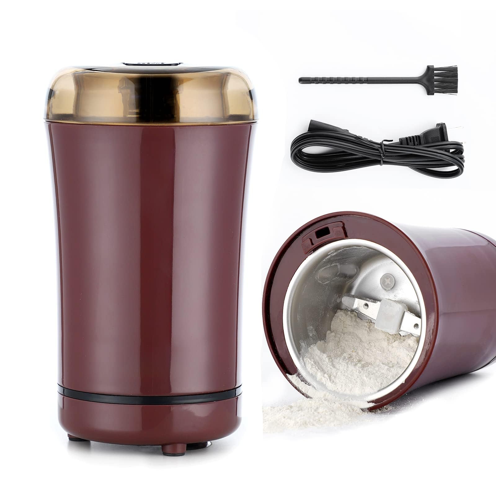 Multifunctional Electric Pill Crusher, Grind and Pulverize Multiple Pills, Small and Large Vitamin Tablets to Grinder Fine Powder, Mortar and Pestle, Crusher for Feeding Tube, Children, Pets(Purple)