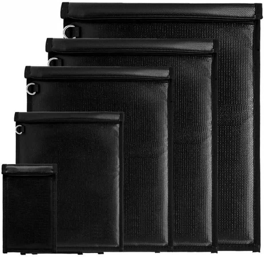 5 Pack Faraday Bags Emp Proof Bag, Extra Large Faraday Bag Included, Suitable for Phones/Laptops/Car Keys, Fireproof & Waterproof Faraday Bag for Anti-Theft Anti-Tracking RFID Signal Blocker Bag