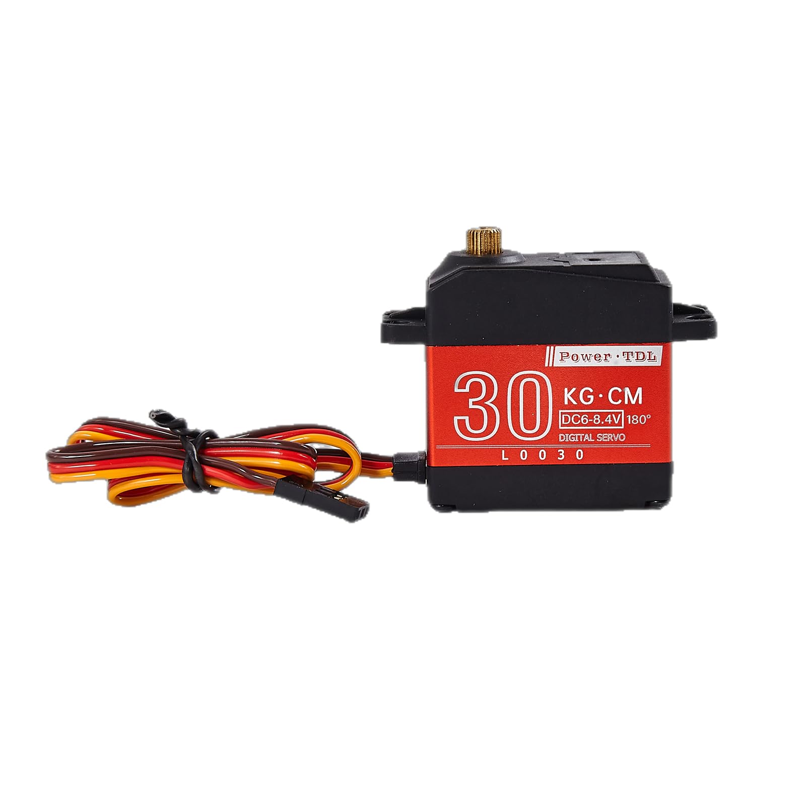 30KG High Torque Digital Servo Motor 5 Metal Gear, Engineering Plastics(PBT)+Aluminum Alloy Case Waterproof for RC Mode DIY,Control Angle 180° (30KG)