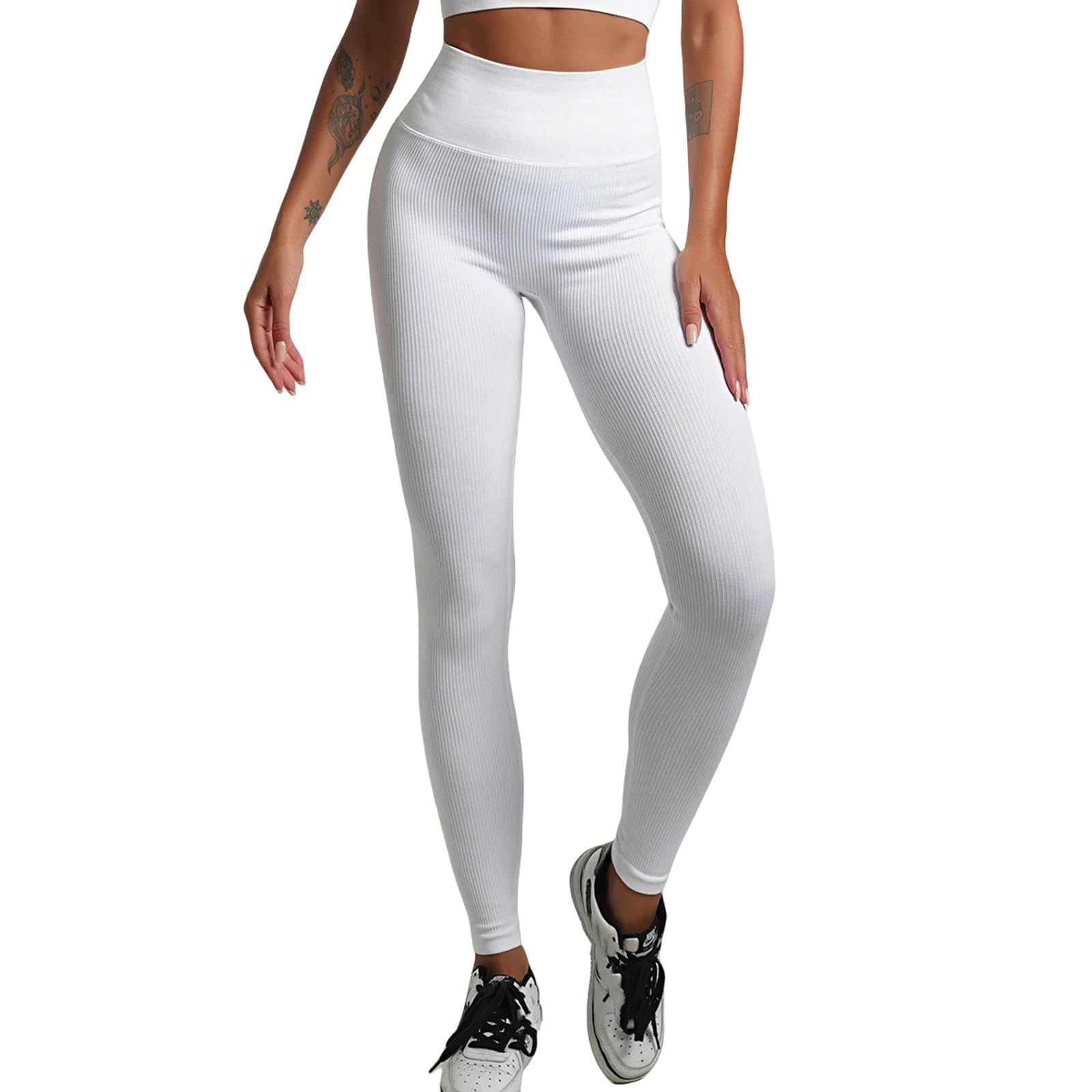 Legginsy dla kobiet UK damskie spodnie do jogi sport bieganie odzież sportowa rozciągliwe podnoszenie fitness rajstopy legginsy siłownia spodnie do ćwiczeń - jasnoniebieski-M
